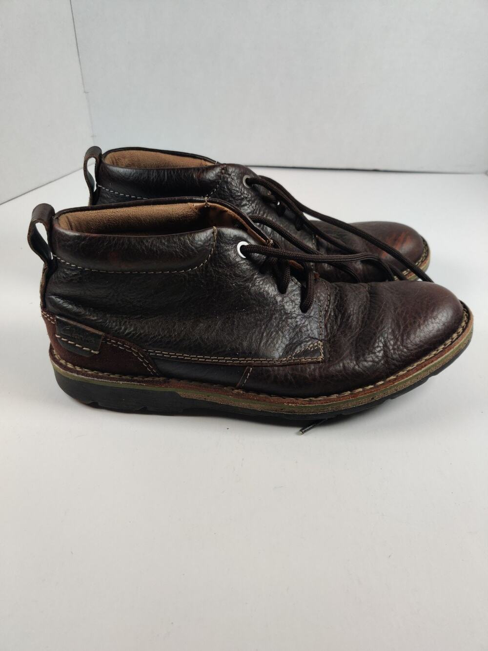 Clarks Collections Men’s Edgewick Boot Size 7 Brown Leather Ortholite